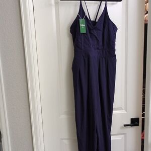 NWT- HALARA Navy Jumpsuit- Large tall